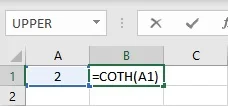 coth formula