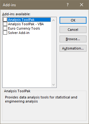 excel addins