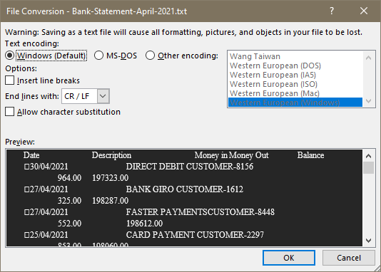 excel windows to mac conversion