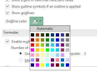 grid color