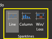 insert sparkline step 2