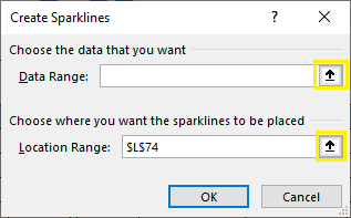 insert sparkline step 3