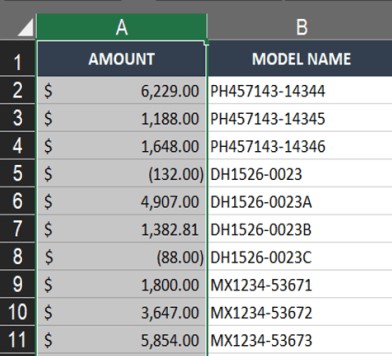 One column swapped using drag and drop in Excel