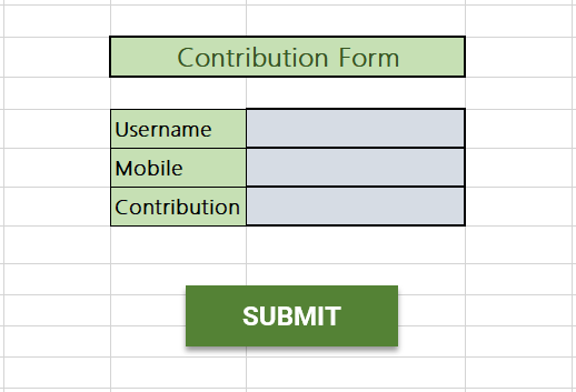 buttons in Excel