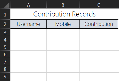 buttons in Excel