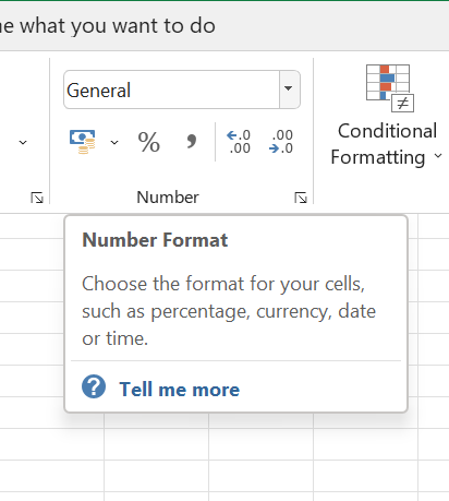 Altering Number Format