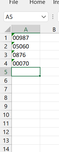 Sample data for leading