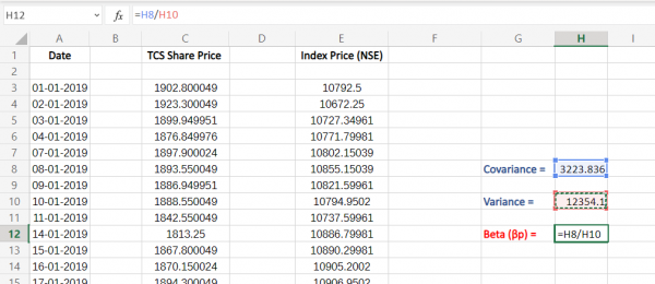 How To Calculate Beta Value For A Stock In Excel - QuickExcel