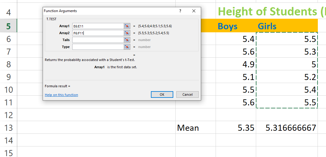 inserting values in t-test function.png