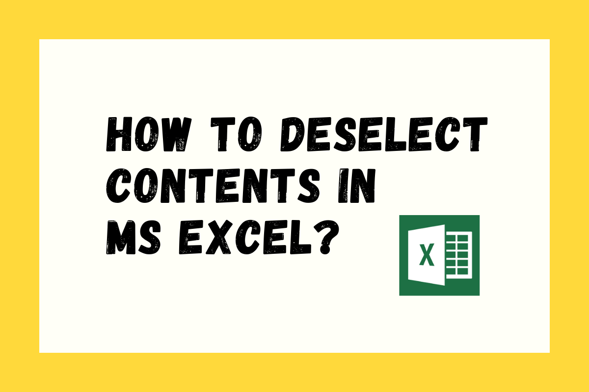 Deselecting contents in MS