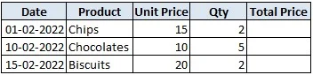 Sample Table 3