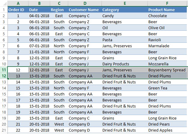 Selecting Multiple Rows 1