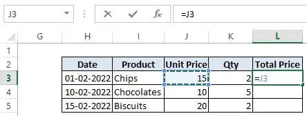 Starting the Operand Formula