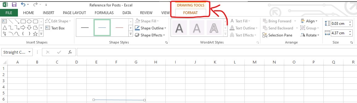 Drawing Tools tab