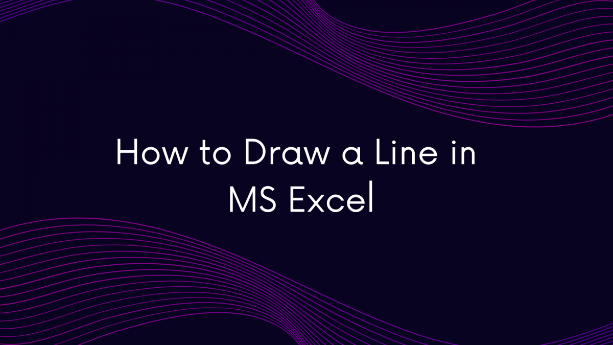 Drawing a Line in MS Excel