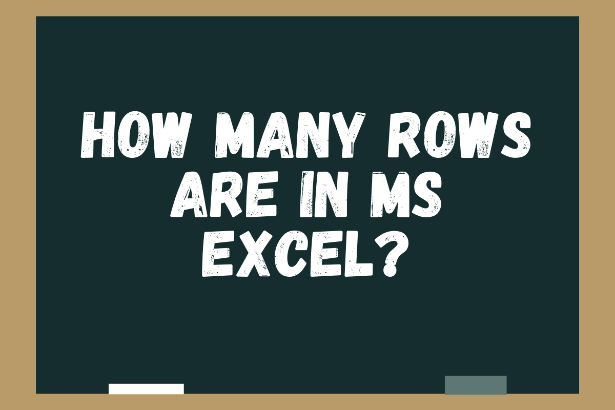 How Many Rows are in MS