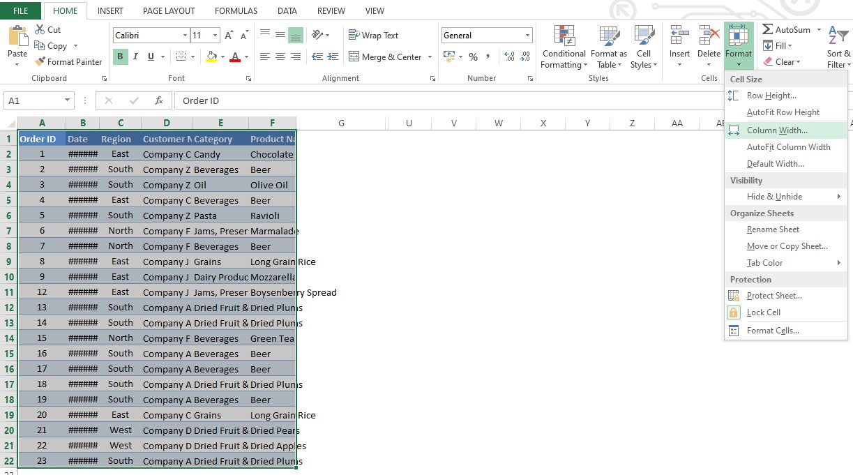 Make All Cells The Same Size in Excel QuickExcel