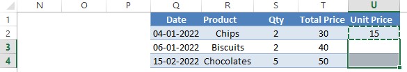 Selecting Cells to Paste Formula