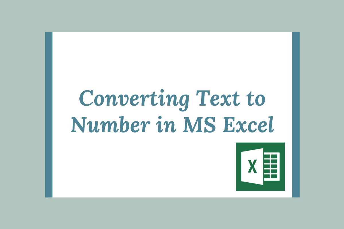 Converting Text to Number in MS