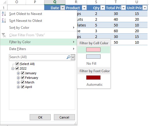 Filtering for Duplicates