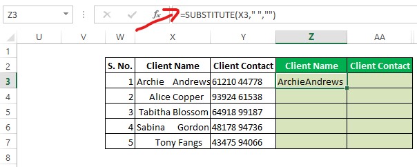 Formula displaying result