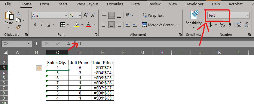 Identify the Cell Format