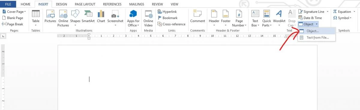 How to Insert MS Excel Table into MS Word? 4 Locating Object Option