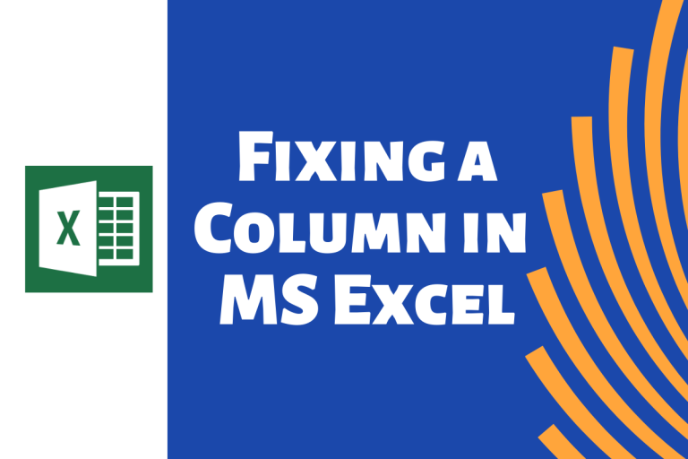 How to fix a column in ms excel quickexcel