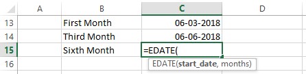 EDATE for Sixth Month