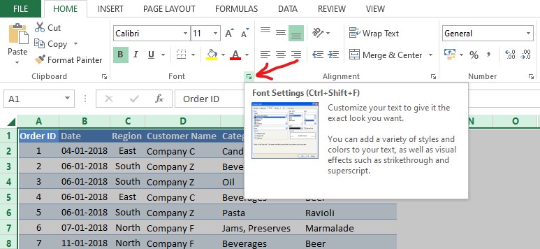 Locating Font Settings