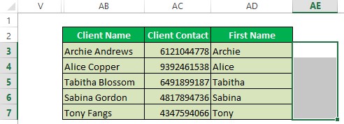 Tabulation with First Names