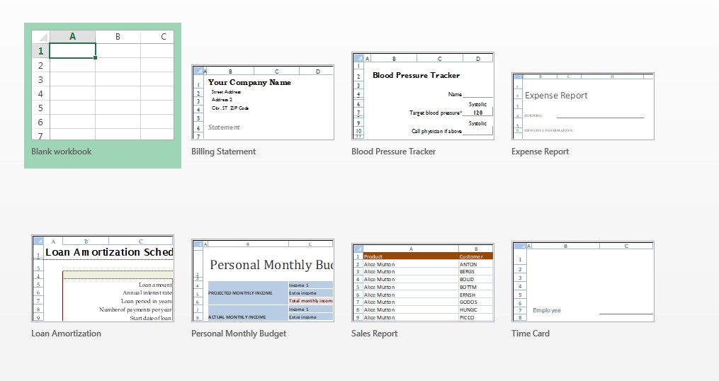 Workbook Templates