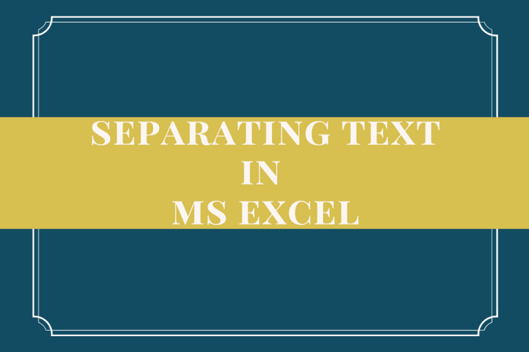 How To Separate Text In MS Excel Split Text In Excel QuickExcel