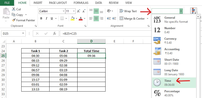 Locating Time Format