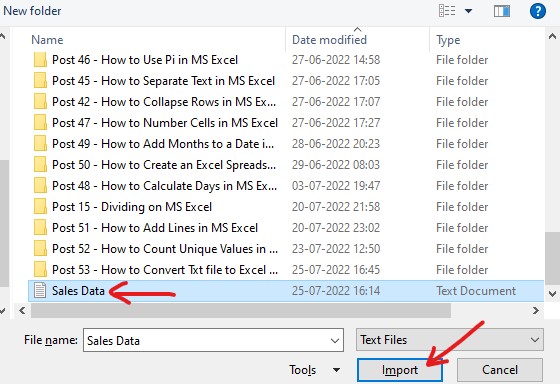 Selecting Source File