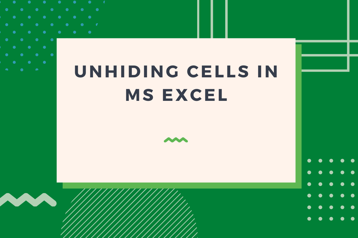Unhiding Cells in ms