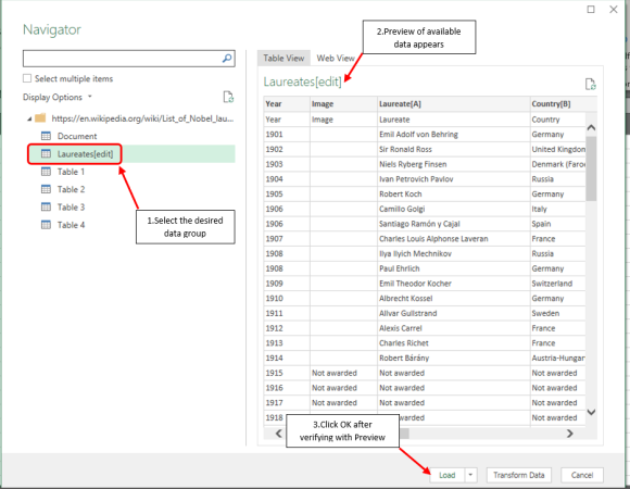 How to Import Data from Web into MS Excel? - QuickExcel