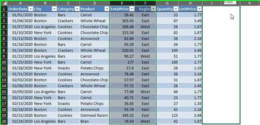 How to Move Columns in MS Excel? 10 Selected Columns gets Transported