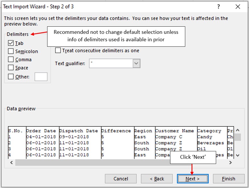 How to Import Data from Text file into MS Excel? - QuickExcel
