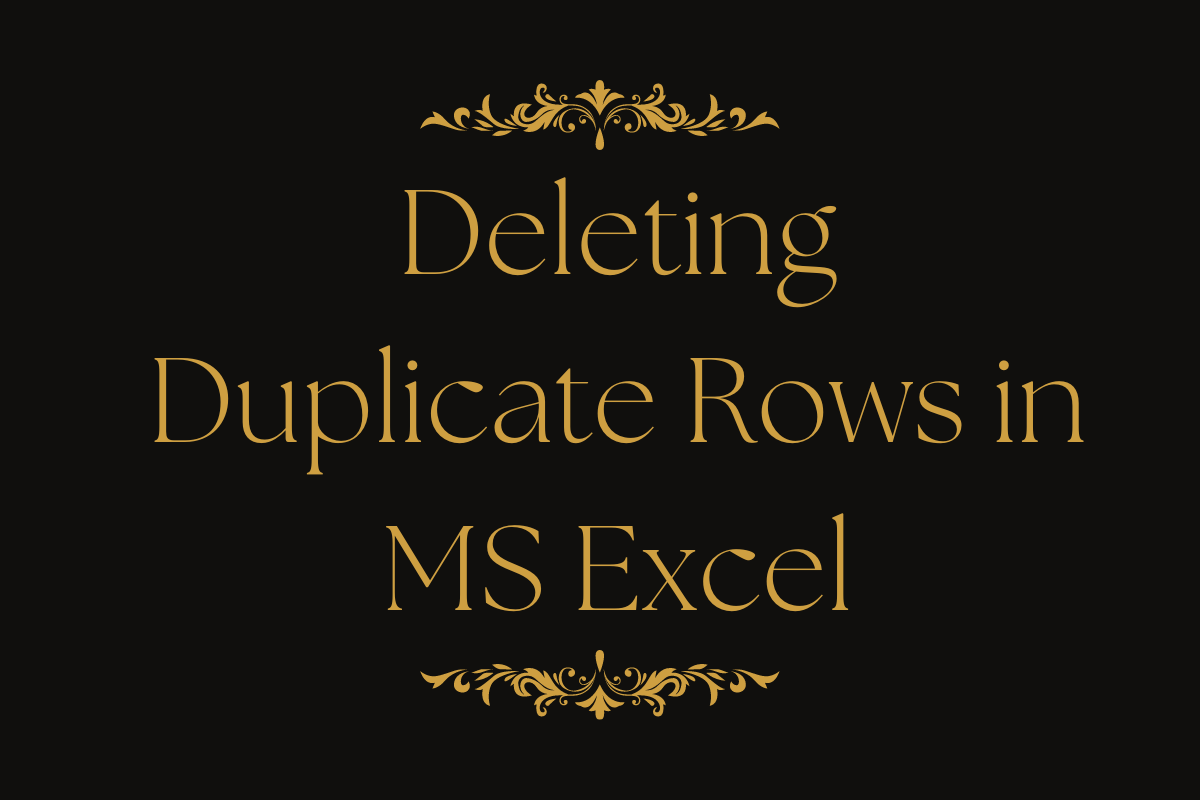 How To Delete Duplicate Rows In MS Excel QuickExcel