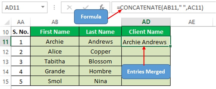 How To Merge Data From Two Columns In MS Excel QuickExcel