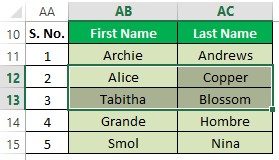 Selected Cells Moved