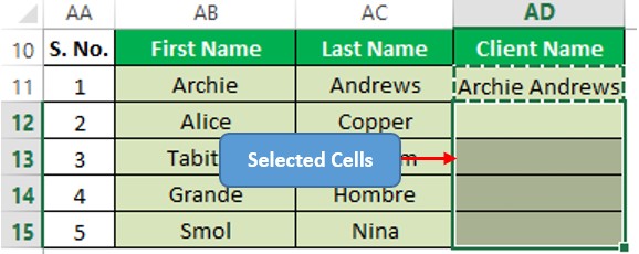 Selected Range for Pasting