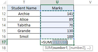 Sum Formula Constructed