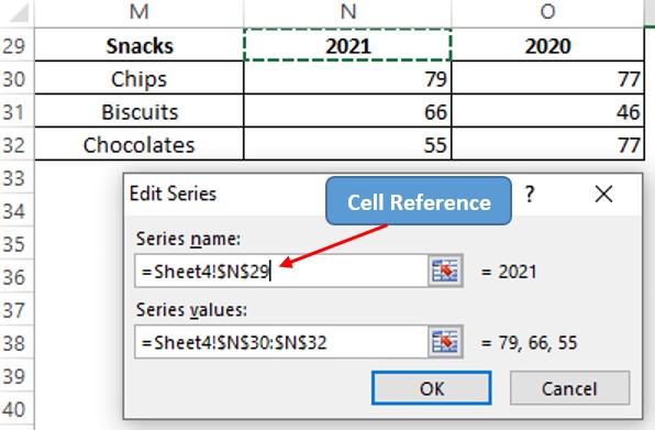 Cell Reference for Series Name