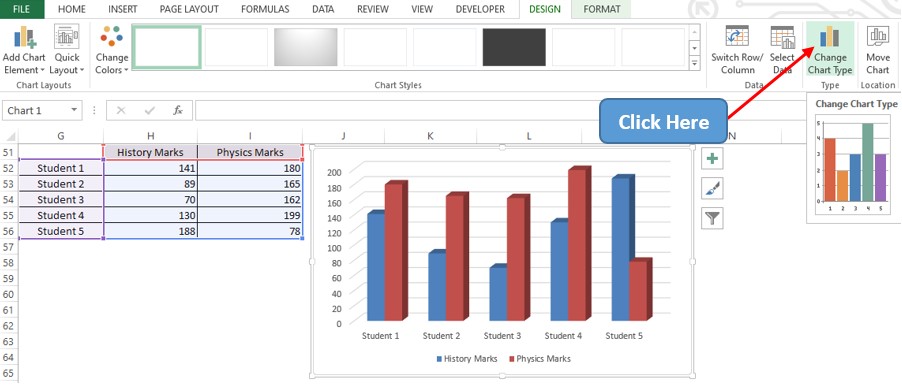 Changing Chart Type