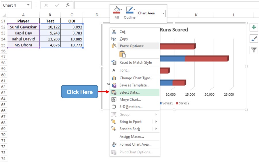 Choosing Select Data 1