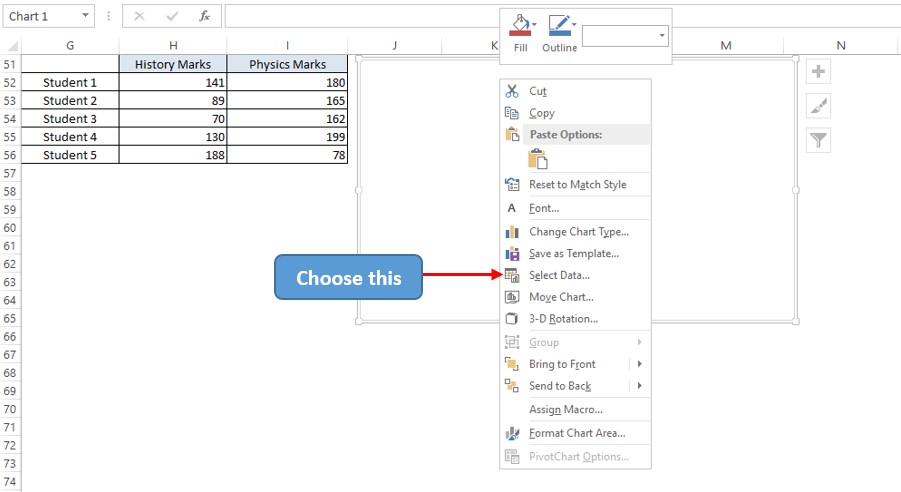 Choosing Select Data