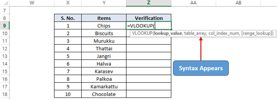 Constructing Vlookup