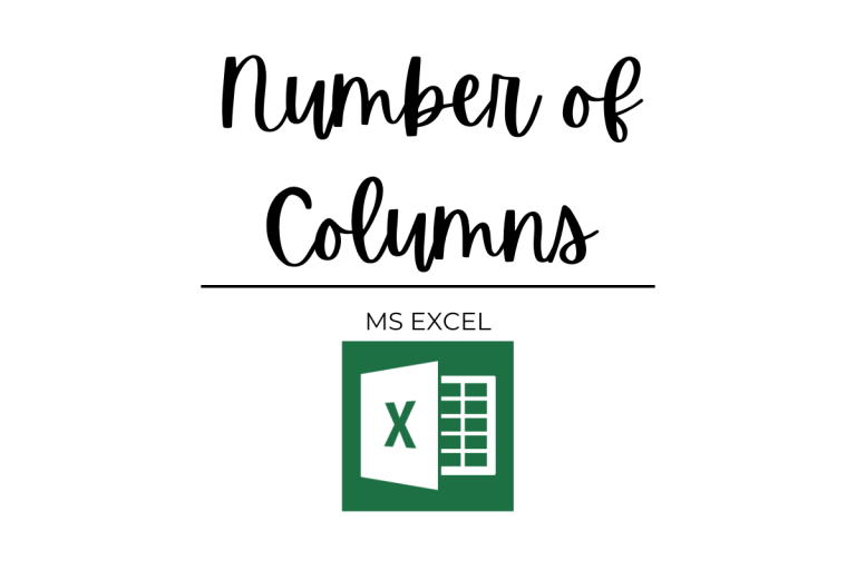 how many number of columns present in an excel sheet